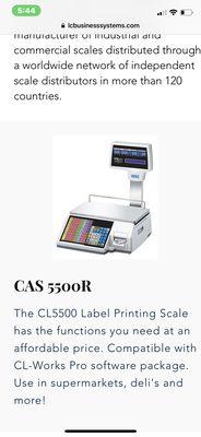 CAS CL5500 Label Scale