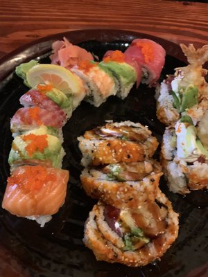 Rainbow and French Kiss roll.  Highly recommend