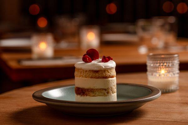 Mini tres leches cake, only available at dinner