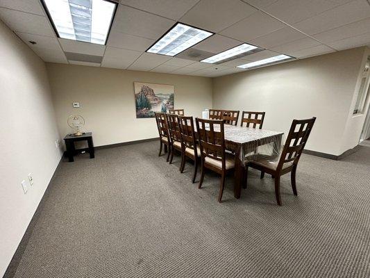 Office break room, repaired walls, primed and painted