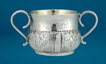 Commonwealth / Early Charles II Silver Miniature Porringer, IG, London, 1650-68