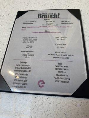 The brunch menu