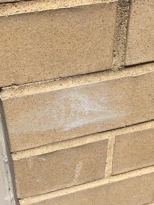 Paint that was dribbled on my brick was just wiped around versus removed.