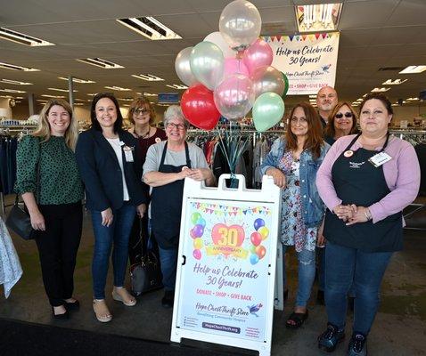 Staff photo April 10, 2023 at our Stockton location to celebrate 30th Anniversary