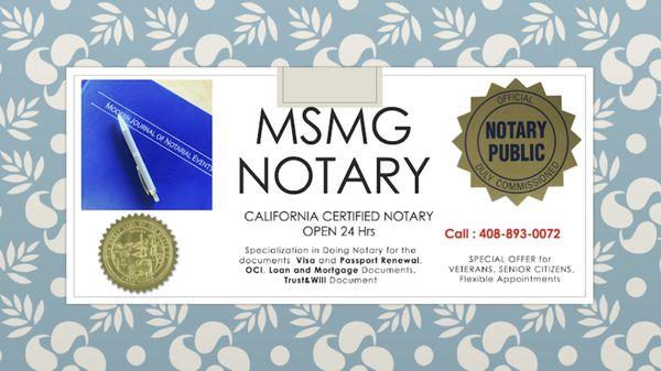 MSMG Notary (408)893-0072