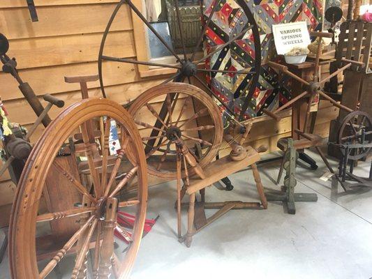 Various spinning wheels