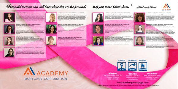 2 Page Women in Business Ad, Modesto Bee for Academy Mortgage