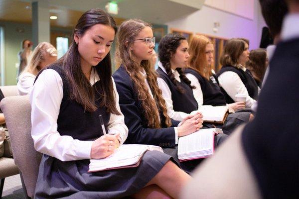 Summit students in Morning Meeting