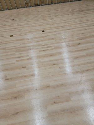 Finisher was applied to this floor.