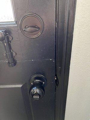 Lock on the door