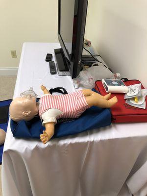 Class room photos of CPR Training 101