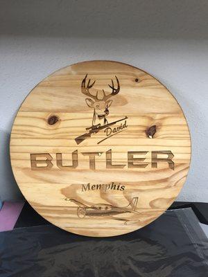 Laser engraved lazy Susan!