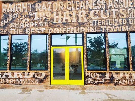 Yellow Rose Barber Shop Window Cleaning Dallas Texas