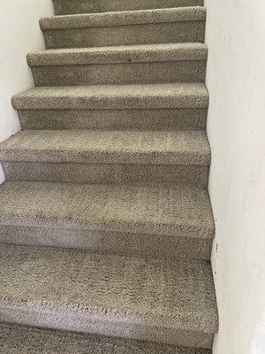 My lower set of stairs after cleaning.