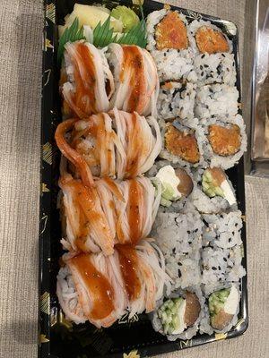 Spicy Girl Roll, Philadelphia Roll(8), Spicy Tuna Roll(8)