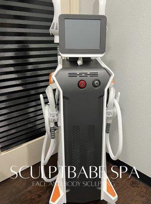 Our Electro-magnetic Machine non-invasive technology that uses radiofrequency and HIFEM+ energies to eliminate fat and build muscle.