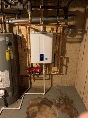 New high efficiency tankless water heater install.