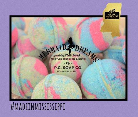 These bath bombs are the best ! Handmade in small batches in Pass achrostian, Ms. , large selection of PC soap products at Sugar amagnolias