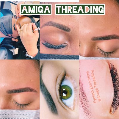 Eyelash Extensions, Threading, Eyebrow Tint