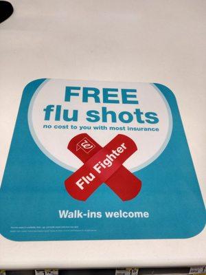 Checkout #flushot sign #walgreens @yelpcincy