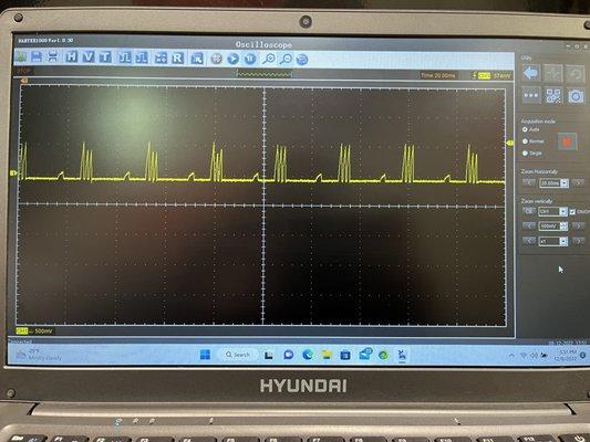 Coil and injector current ramp test