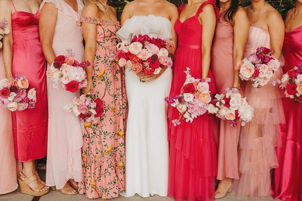 Bridal and bridesmaids bouquets