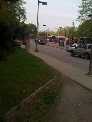 Police/Fire action at Green Street Station...a common occurrence when a bum or English High student gets out of line...