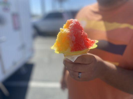 Small Tiger blood & mango shaved ice