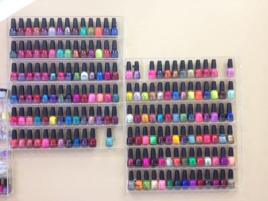 A wide variety of china glaze polishes and textures