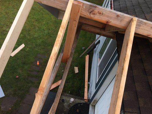 Porch over frame on older house