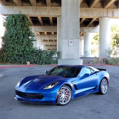 2017 corvette with Matte PPF installed.