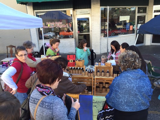 Thankful Goat set up at the Downtown Lenoir Christmas Festival.