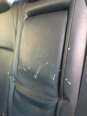 Milk still all over the seat