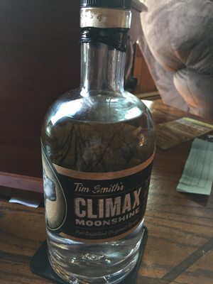 My new favorite place!! Walked in and The Rolling Stones we're playing!!! Thanks!!! The only place I can find Climax Moonshine!!!