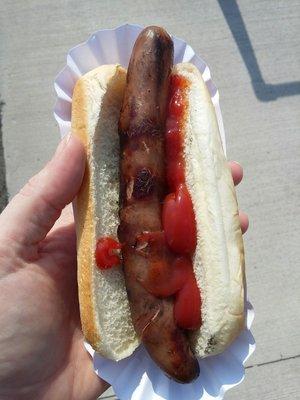 $1 kids hotdog--- and YES, it's a Sahlen's!