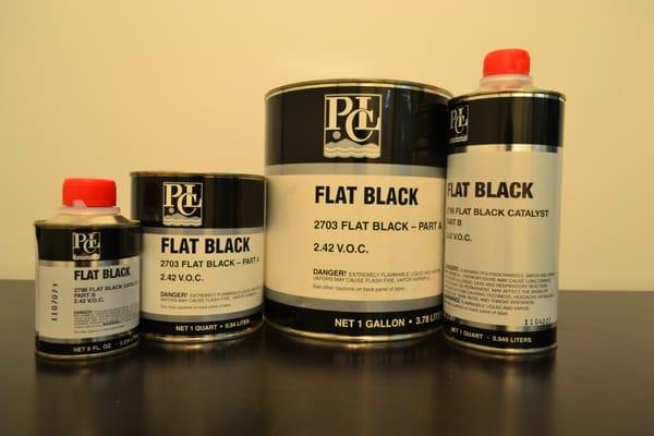 1 Quart and 1 Gallon PCL Flat Black - Single Stage