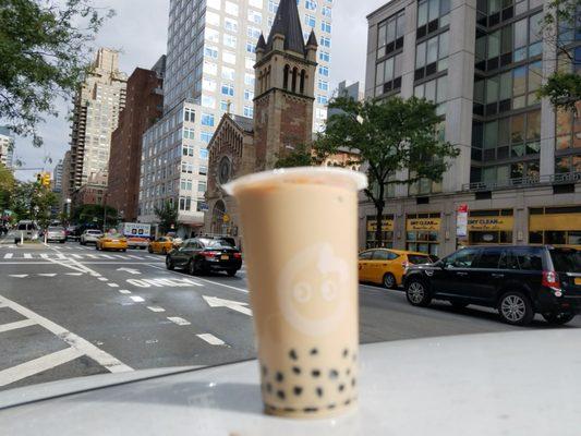 Tell the bubble tea to get out of the way of the church