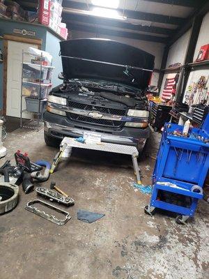 We work on Dodge ,Ford,and Chevy Trucks aswell as Gas Vehicles.....