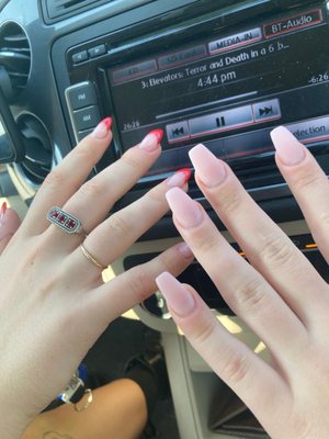 my friend and i got our nails did