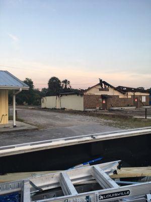 The Crystal Bar burned down yesterday. The walls are all that are left. It was a landmark for 60 years.