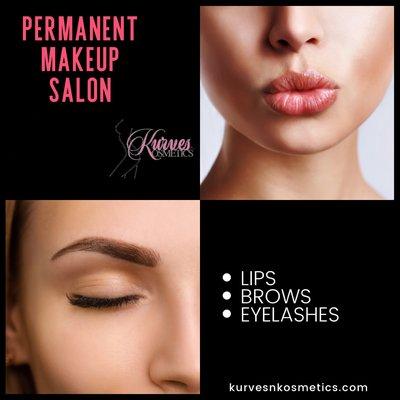 Hyaluronic acid lip fillers, lip blush, microblading/microshading and/or eyelash extensions - Kurves N Kosmetics got you covered.