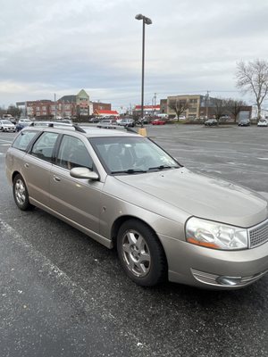 My 2003 Saturn L-series wagon, the silver bullet!