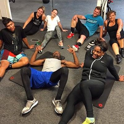 Group boxing and fitness class aftermath