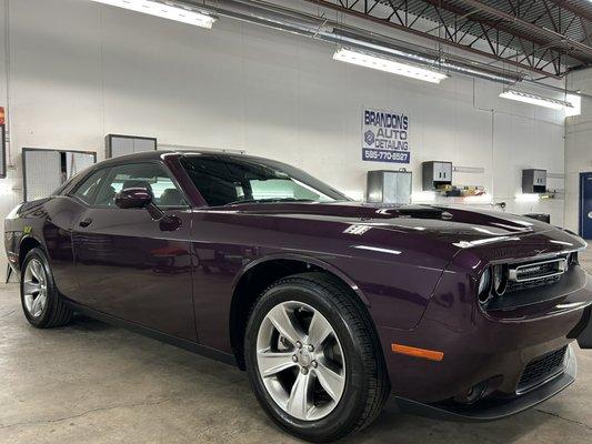 Polished and ceramic coated for this 22 Dodge Challenger!