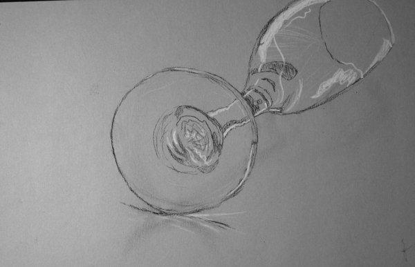 Glass drawing - student's art work