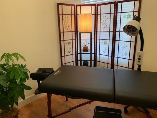 Our relaxing treatment room