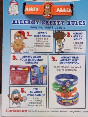 Rubber/latex wristbands for kids with allergies.