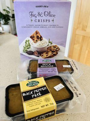 Fabrique Delices Mousse and Pate - goes great with these TJ's Crisps