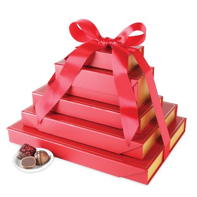 Edelweiss offers a variety of chocolate gift towers.