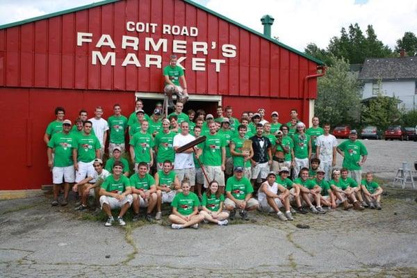 Our 4th Annual Charity Painting Project, Coit Road Farmer's Market, August 2011